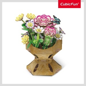 Cubic Fun - Buchet de flori 3D Garoafa 134 piese - Img 4