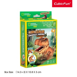 Cubic Fun - National Geographic Dinozauri Puzzle 3D Tiranozaur 47 piese - Img 3