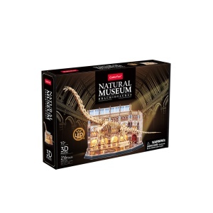 Cubic Fun - Puzzle 3D cu LED muzeul natural Brachiosaurus 217 piese - Img 3
