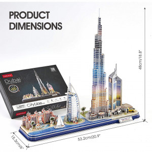 Cubic Fun - Puzzle 3D Led Dubai 182 Piese - Img 3