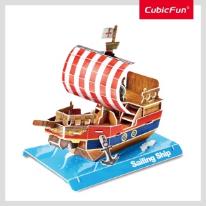 Cubic Fun - Puzzle 3D nava cu panze 33 piese - Img 2