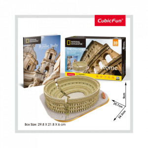 Cubic Fun - Puzzle 3D si Brosura-Colosseum 131 Piese - Img 2