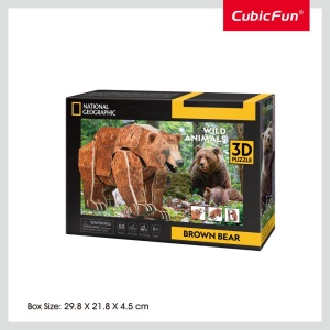Cubic Fun - Puzzle 3D urs maro 88 piese - Img 3