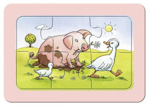 Puzzle Animalele Buni Prieteni, 3X6 Piese - Img 3