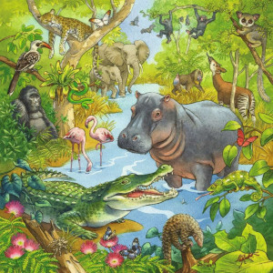 Puzzle Aventuri In Jungla, 3X49 Piese - Img 2