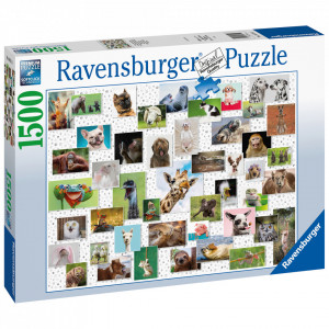 Puzzle Colaj Cu Animale, 1500 Piese - Img 2
