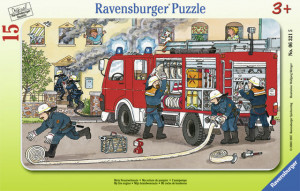 Puzzle tip rama masina de pompieri 15 piese