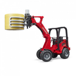 Bruder - Incarcator Compact Schaffer 2630 Cu Graifer Si Un Balot Rotund - Img 2