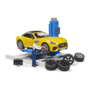 Bruder Service auto cu decapotabila sport - Img 3
