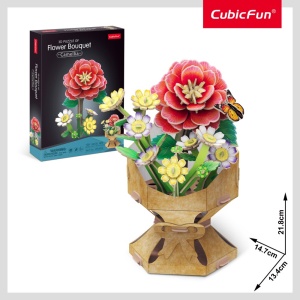 Cubic Fun - Buchet de flori 3D Camelie 109 piese - Img 2