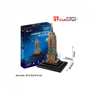 Cubic Fun - Puzzle 3D Led Empire State Building 38 Piese - Img 3