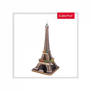 Cubic Fun - Puzzle 3D Led Turnul Eiffel 84 Piese - Img 3