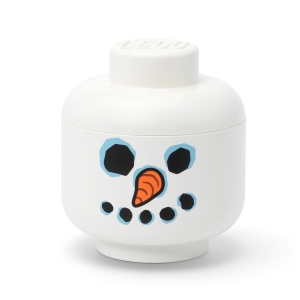 Cutie depozitare S cap minifigurină LEGO - Om de zăpadă