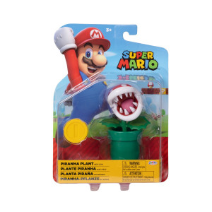 Nintendo Mario - Figurina articulata, 10 cm, Piranha Plant W Coin, S34