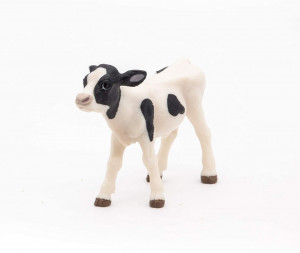 Papo Figurina Vitel Alb Cu Negru - Img 2