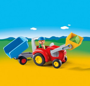 Playmobil - 1.2.3 Tractor Cu Remorca - Img 2