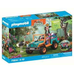 Playmobil - Jucarie de rol Plimbarea animalelor cu vehiculul de teren - Img 2