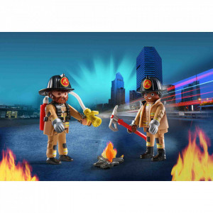 Playmobil - Set 2 Figurine - Pompieri Cu Accesorii - Img 2