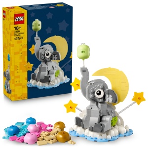 Pui de elefant pe cer