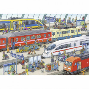 Puzzle Statie De Tren, 2X24 Piese - Img 2
