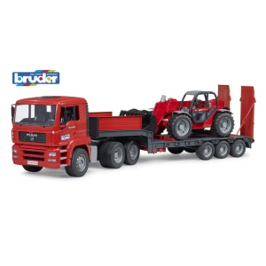 Bruder camion incarcare Man TGA cu incarcator telescopic Manitou MLT 633 - Img 2