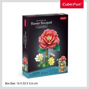 Cubic Fun - Buchet de flori 3D Camelie 109 piese - Img 3