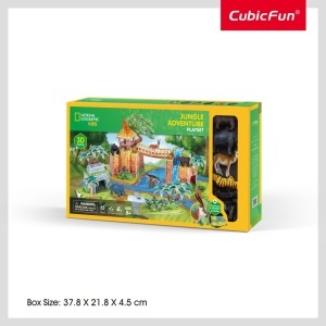Cubic Fun - National Geographic Set de joaca 3D aventura in jungla 65 piese - Img 2