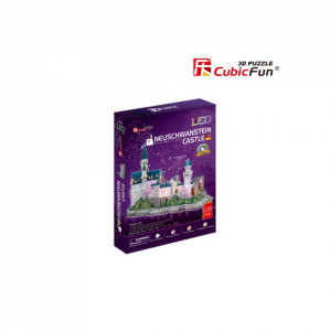 Cubic Fun - Puzzle 3D Led Castelul Neuschwanstein 128 Piese