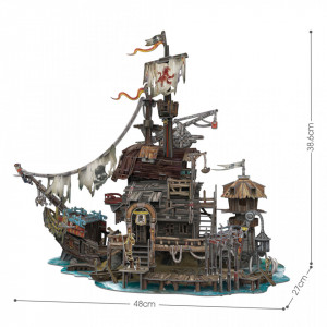 Cubic Fun - Puzzle 3D Nava Pirati 218 Piese - Img 4