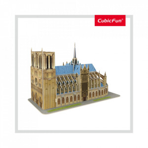 Cubic Fun - Puzzle 3D Notre Dame (Nivel Mediu 53 Piese) - Img 2