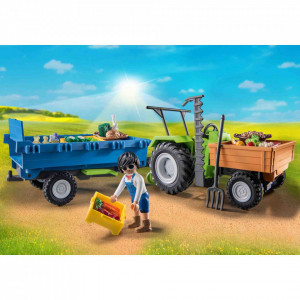 Playmobil - Tractor Cu Remorca Si Muncitor - Img 2