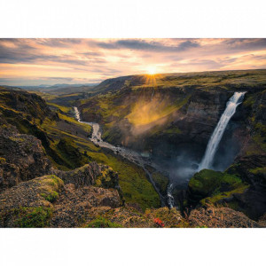 Puzzle Cascada Haifoss Islanda, 1000 Piese - Img 2