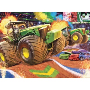 Puzzle John Deere Cu Roti Mari 100 Piese - Img 2