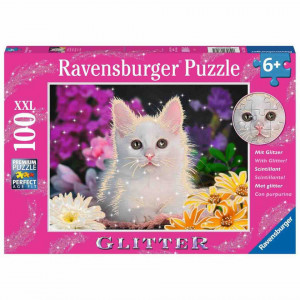 Puzzle pisicuta 100 piese starline cu sclipici