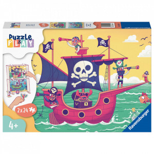 Puzzle Si Joc Barca Piratilor, 2X24 Piese - Img 2