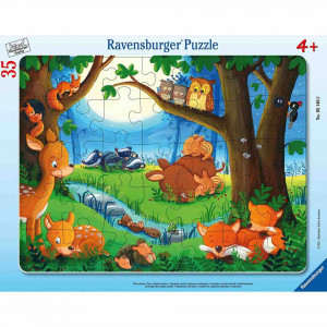 Puzzle Tip Rama Animalute Somnoroase, 35 Piese - Img 2