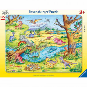 Puzzle Tip Rama Dinozauri, 15 Piese - Img 2