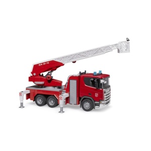 Bruder camion de pompieri Scania Super 560R cu scara pompa de apa si sirena - Img 3
