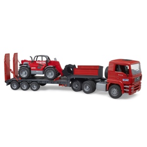 Bruder camion incarcare Man TGA cu incarcator telescopic Manitou MLT 633 - Img 3