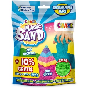 Craze - Nisip kinetic in punguta resigilabila 250 g culori asortate - Img 2