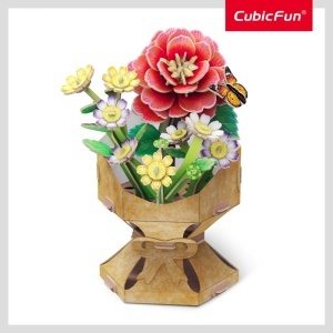 Cubic Fun - Buchet de flori 3D Camelie 109 piese - Img 4