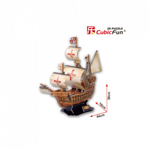 Cubic Fun - Puzzle 3D Nava Santa Maria 113 Piese - Img 2