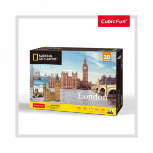Cubic Fun - Puzzle 3D si Brosura-Big Ben 94 Piese