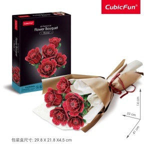 CubicFun Buchet de Trandafiri 3D 312 piese - Img 4