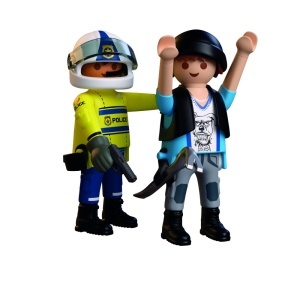 Playmobil - Jucarie de rol Politist cu motocicleta in urmarirea hotului - Img 2