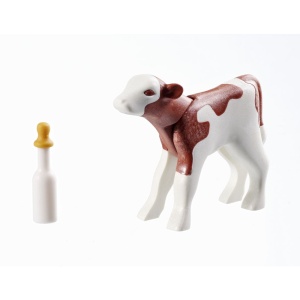 Playmobil - Set 2 figurine Femeie fermier cu copil si vitel - Img 6