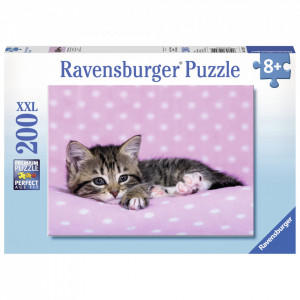 Puzzle Pisicuta Pe Patura, 200 Piese