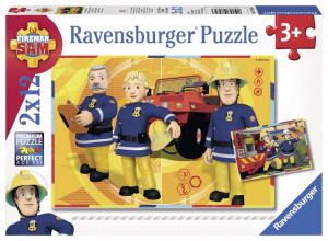 Puzzle Pompierul Sam, 2X12 Piese