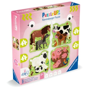 Ravensburger - Puzzle Up animale de la ferma 4 puzzle contur 4 6 8 10 piese - Img 2