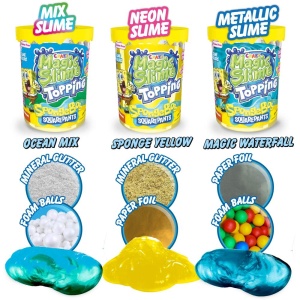 Craze - Slime Magic SpongeBob 70 ml cu sclipici si topping modele asortate - Img 4